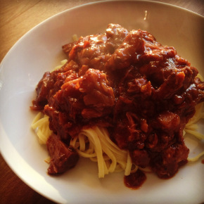 hot steamy ox tail ragu